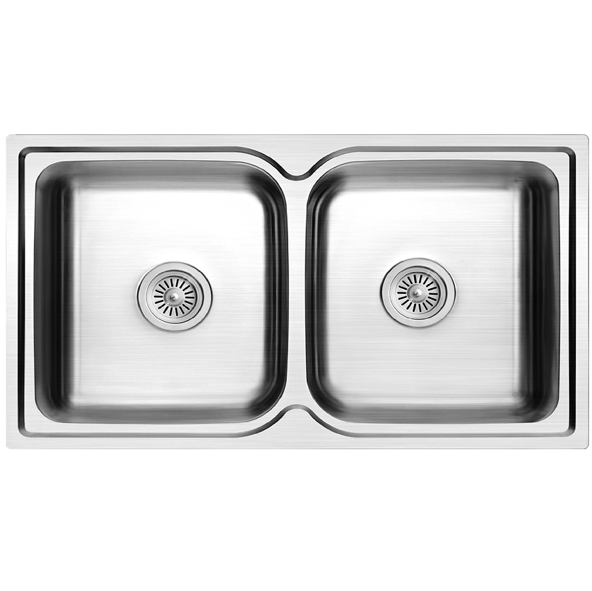 Rubine INSET STAINLESS STEEL 2 BOWLS Kitchen Sink ZEX 820